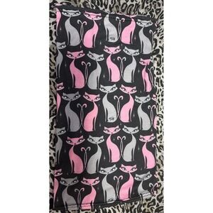 Original Miss Fluff Neck Gator Ski Snowboard Mask!  Siamese Cat Pink And Grey!
